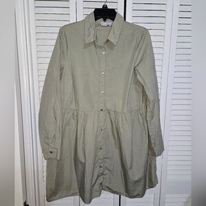 ASOS Design Women's sz 10 Green Button-Up Dress